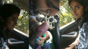 Tamil Dusky Babe Giving Blowjob – Fucked by Boyfriend In Car